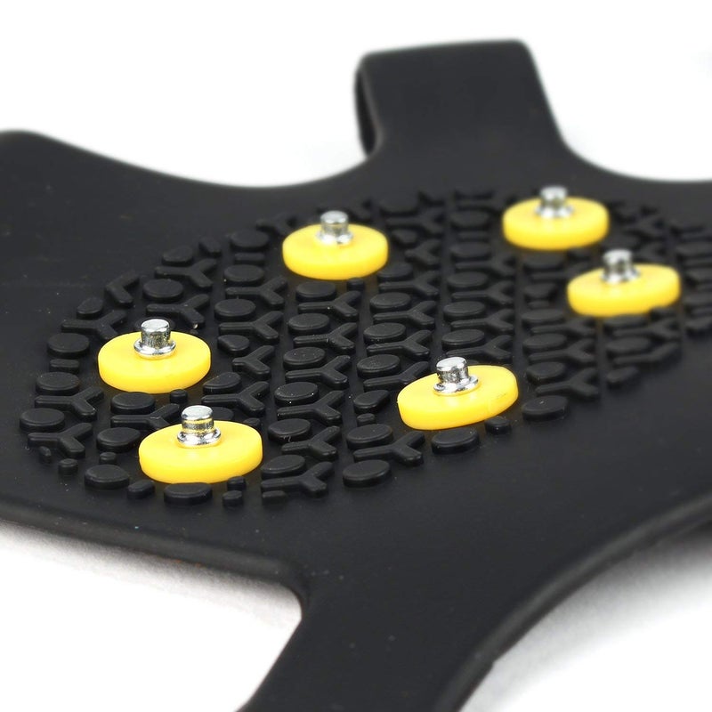 EONPOW Ice Grips, Ice & Snow Grips Cleat Over Shoe/Boot Traction Cleat Rubber Spikes Anti Slip 10 Steel Studs Crampons Slip-on Stretch Footwear (Size S) - Image 3